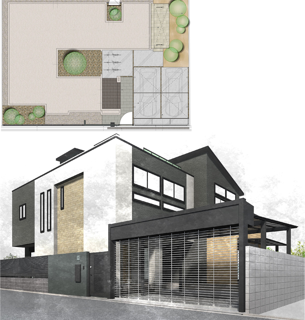 姫路市の外構・エクステリア・造園工事施工例 設計図面 にわいろSTYLE 株式会社庭彩