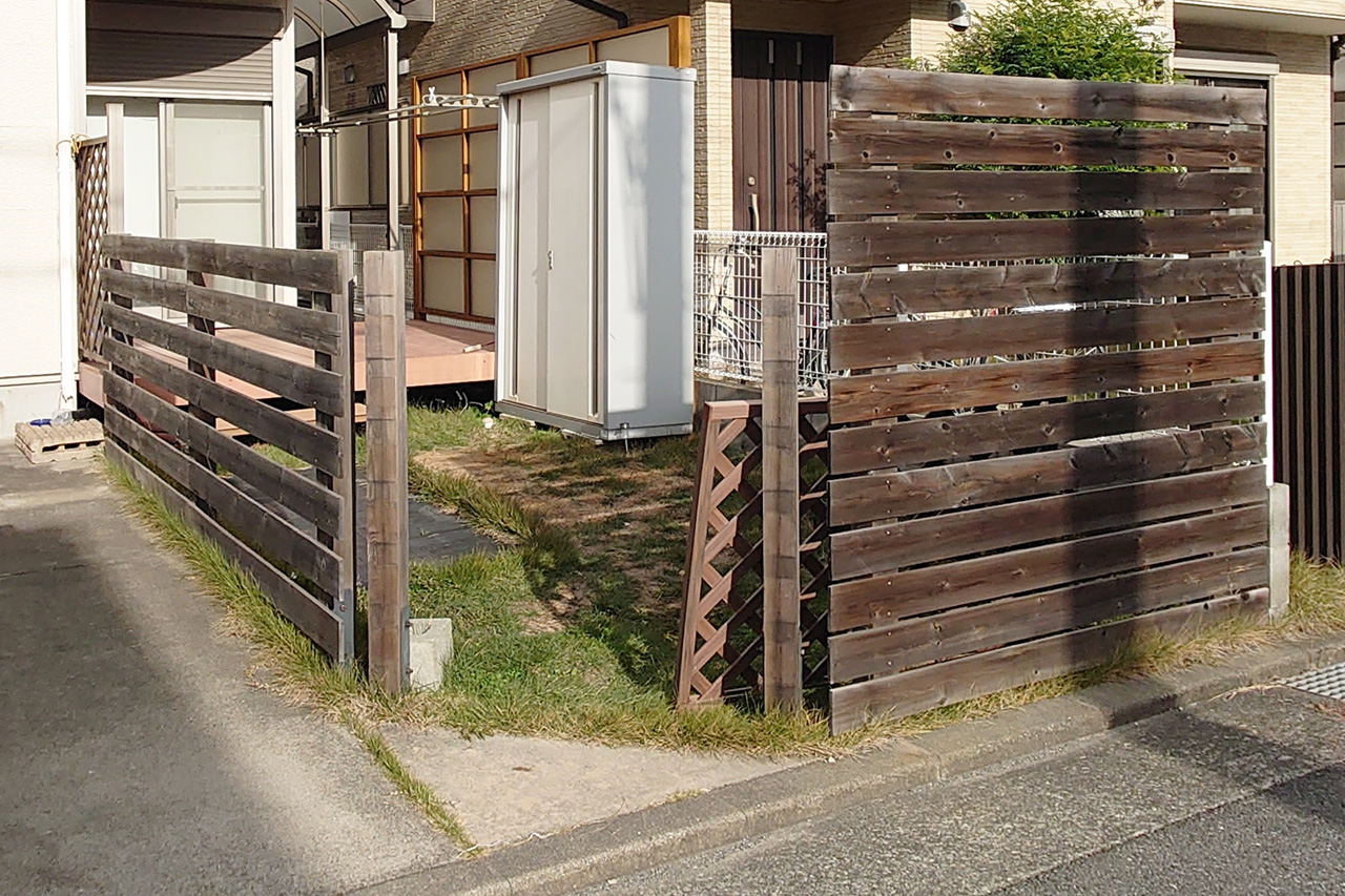 姫路市の外構・エクステリア・造園工事施工例 工事前の写真 にわいろSTYLE 株式会社庭彩