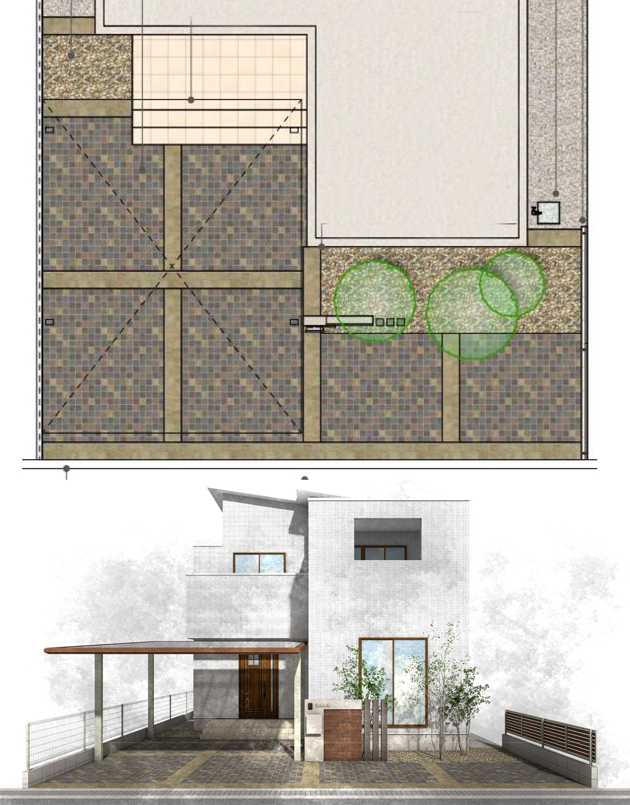 姫路市の外構・エクステリア・造園工事施工例 ご提案図面 にわいろSTYLE 株式会社庭彩
