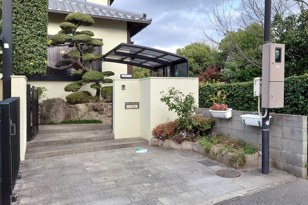 姫路市の外構・エクステリア・造園工事施工例 工事前の写真 にわいろSTYLE 株式会社庭彩