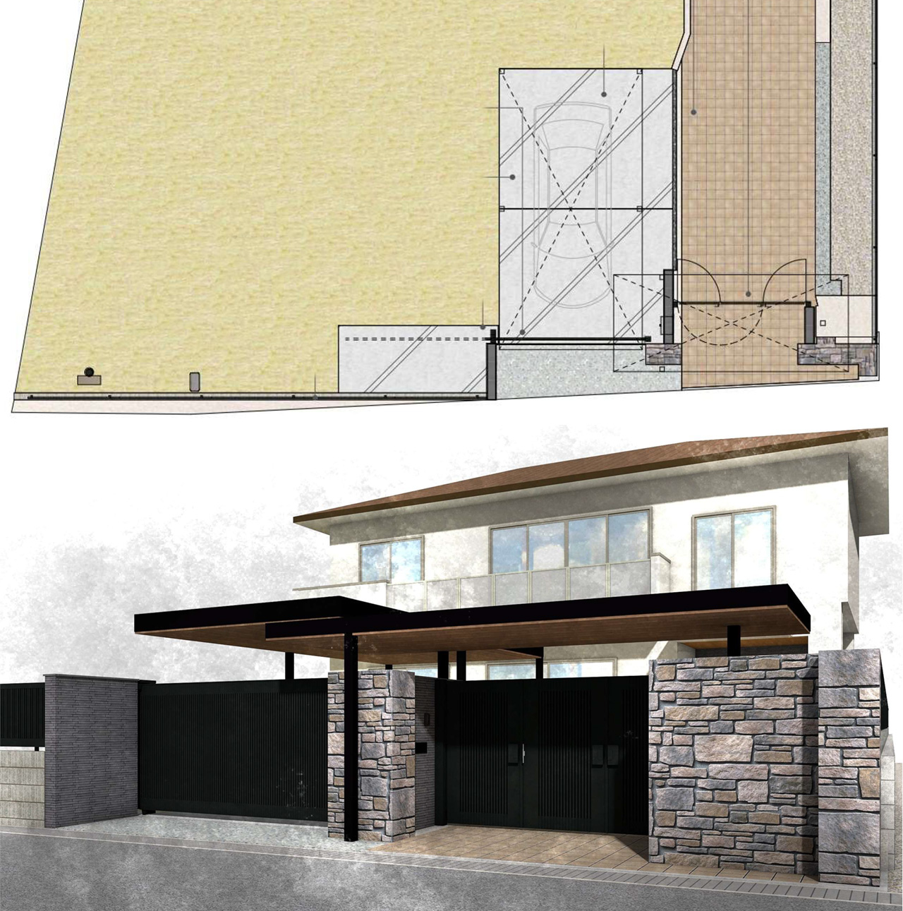 姫路市の外構・エクステリア・造園工事施工例 ご提案図面 にわいろSTYLE 株式会社庭彩