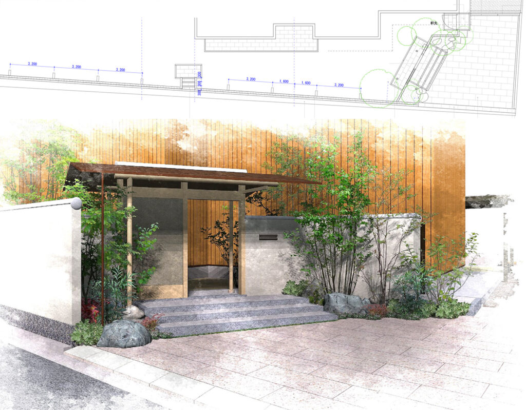姫路市の外構・エクステリア・造園工事施工例 設計図面 にわいろSTYLE 株式会社庭彩