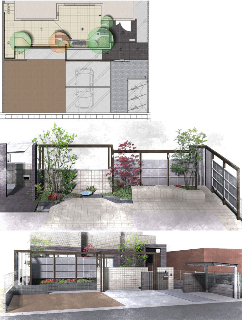 姫路市の外構・エクステリア・造園工事施工例 設計図面 にわいろSTYLE 株式会社庭彩