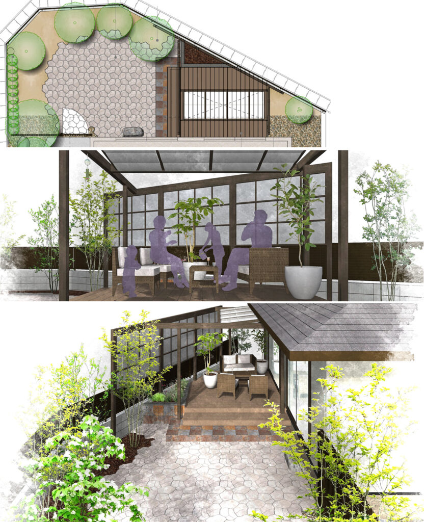 姫路市の外構・エクステリア・造園工事施工例 設計図面 にわいろSTYLE 株式会社庭彩