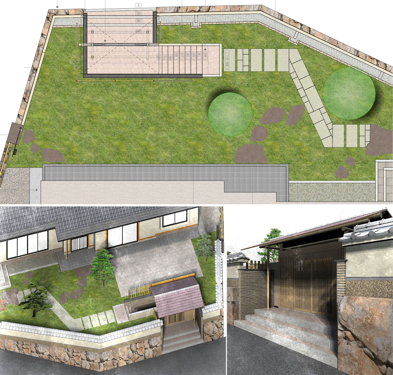 姫路市の外構・エクステリア・造園工事施工例 設計図面 にわいろSTYLE 株式会社庭彩