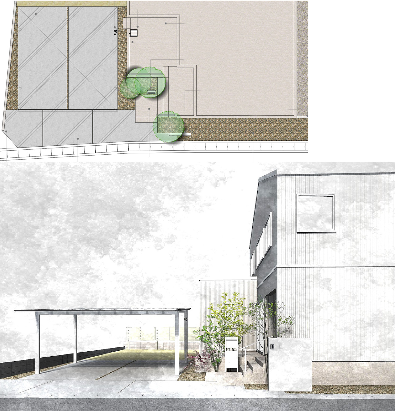 姫路市の外構・エクステリア・造園工事施工例 設計図面 にわいろSTYLE 株式会社庭彩