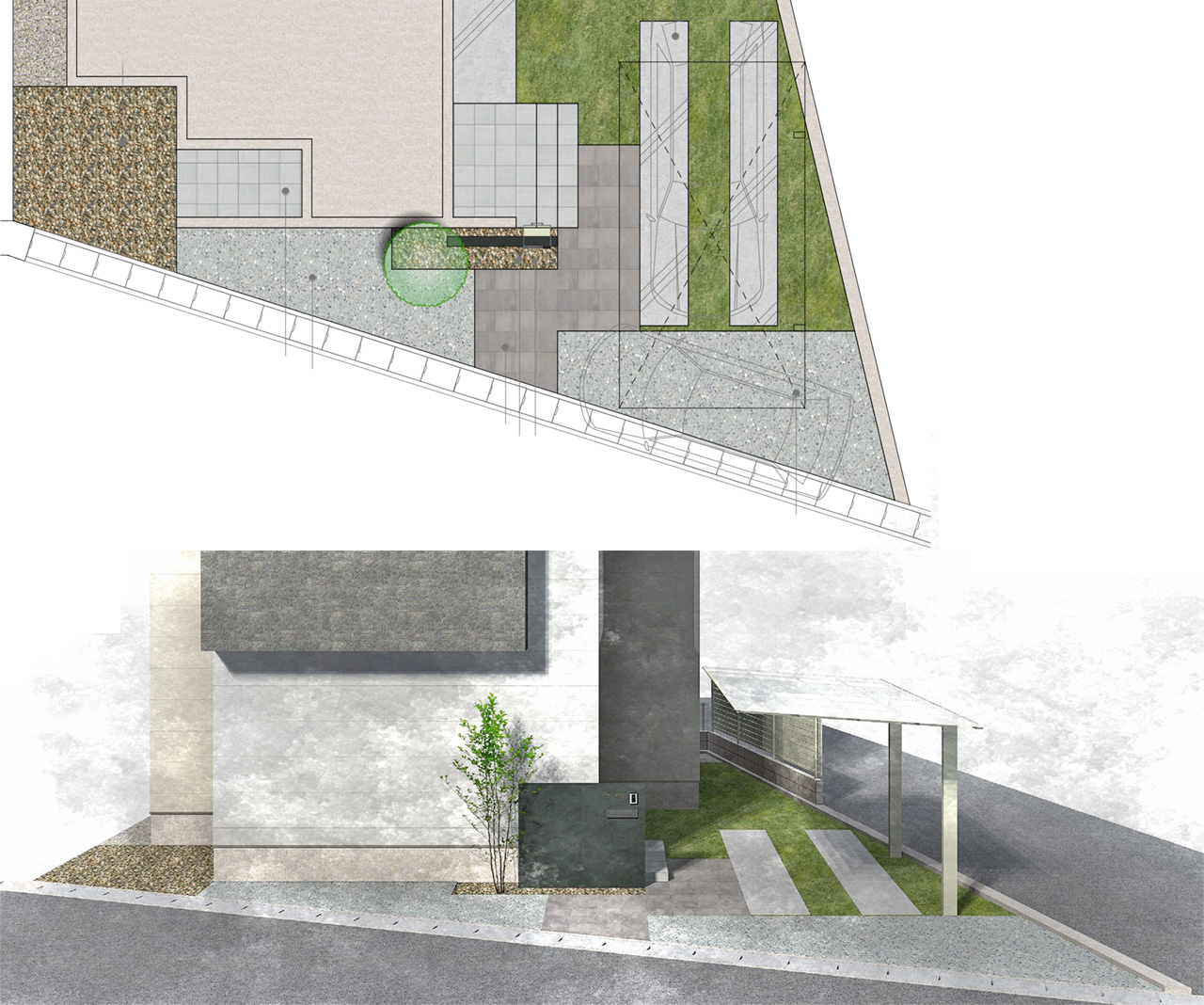 姫路市の外構・エクステリア・造園工事施工例 設計図面 にわいろSTYLE 株式会社庭彩