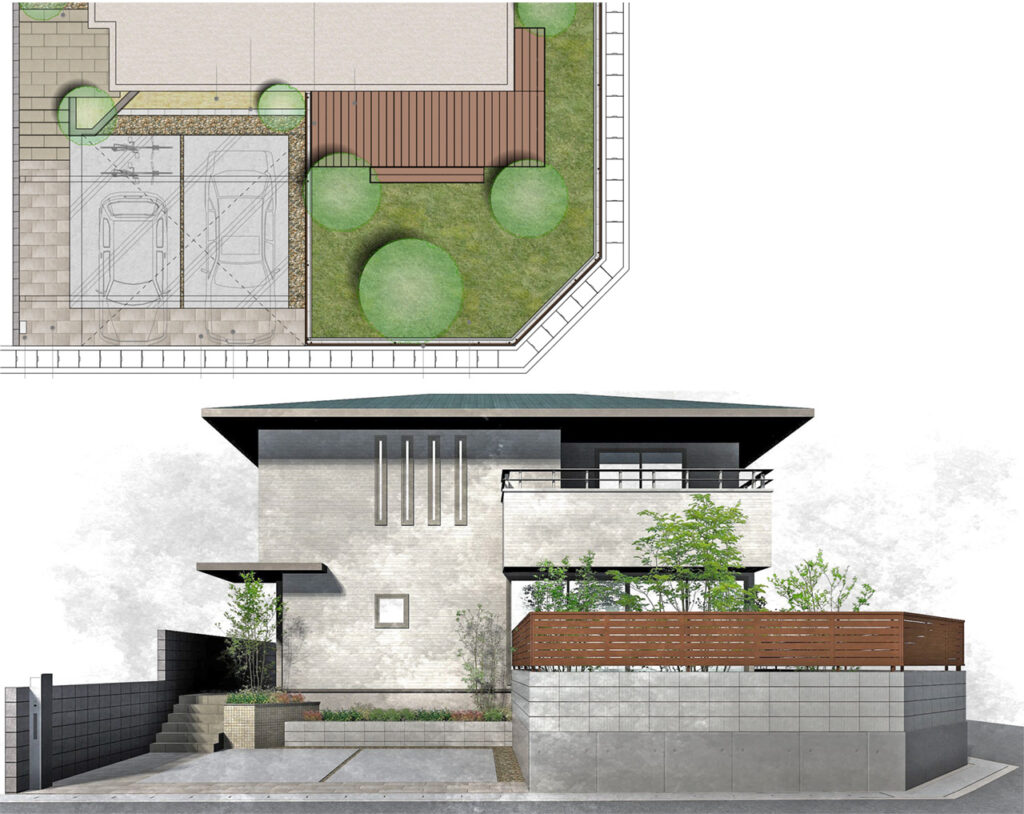 姫路市の外構・エクステリア・造園工事施工例 設計図面 にわいろSTYLE 株式会社庭彩