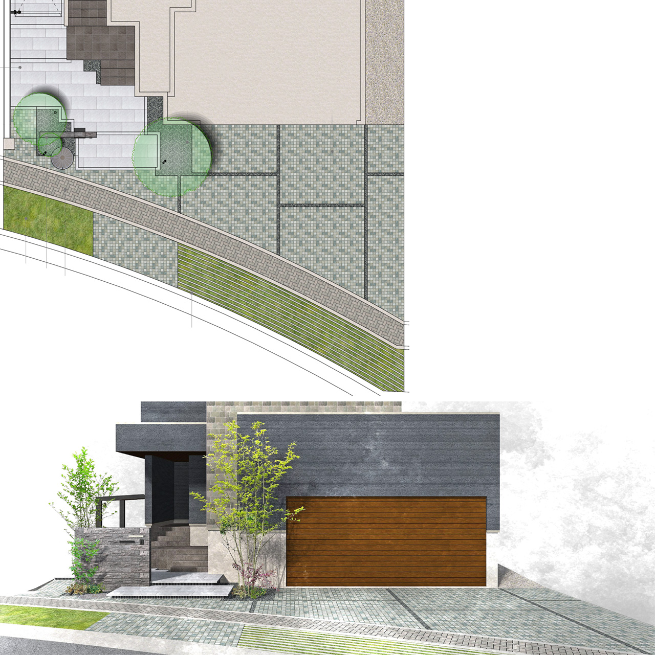 姫路市の外構・エクステリア・造園工事施工例 設計図面 にわいろSTYLE 株式会社庭彩