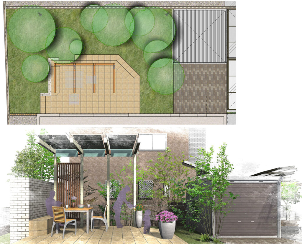 姫路市の外構・エクステリア・造園工事施工例 設計図面 にわいろSTYLE 株式会社庭彩
