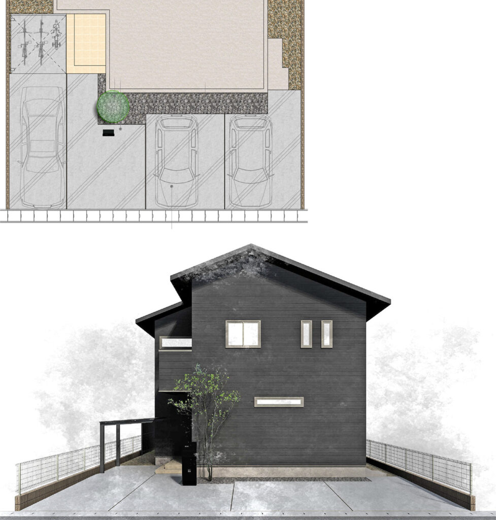姫路市の外構・エクステリア・造園工事施工例 設計図面 にわいろSTYLE 株式会社庭彩