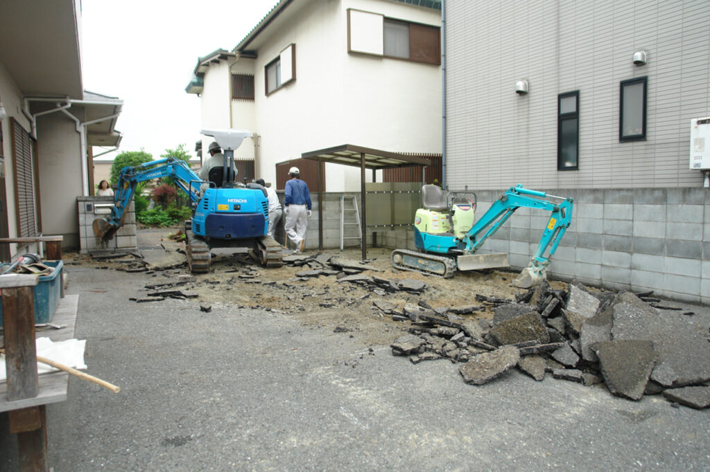 姫路市の外構・エクステリア・造園工事施工例 工事前の写真 にわいろSTYLE 株式会社庭彩