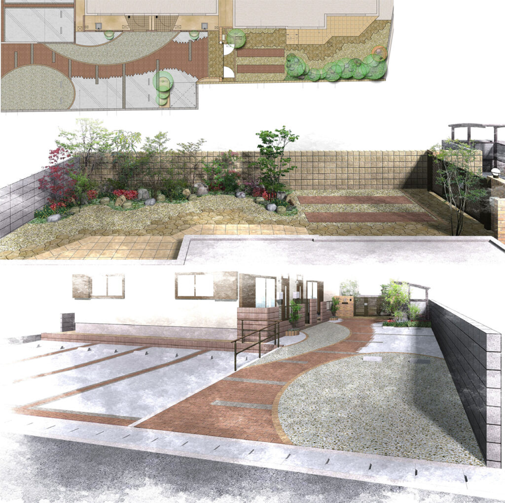 姫路市の外構・エクステリア・造園工事施工例 設計図面 にわいろSTYLE 株式会社庭彩