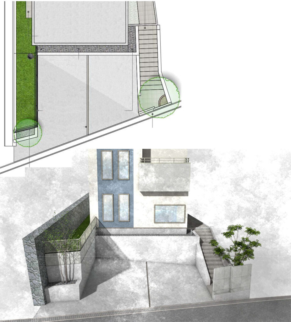 姫路市の外構・エクステリア・造園工事施工例 設計図面 にわいろSTYLE 株式会社庭彩